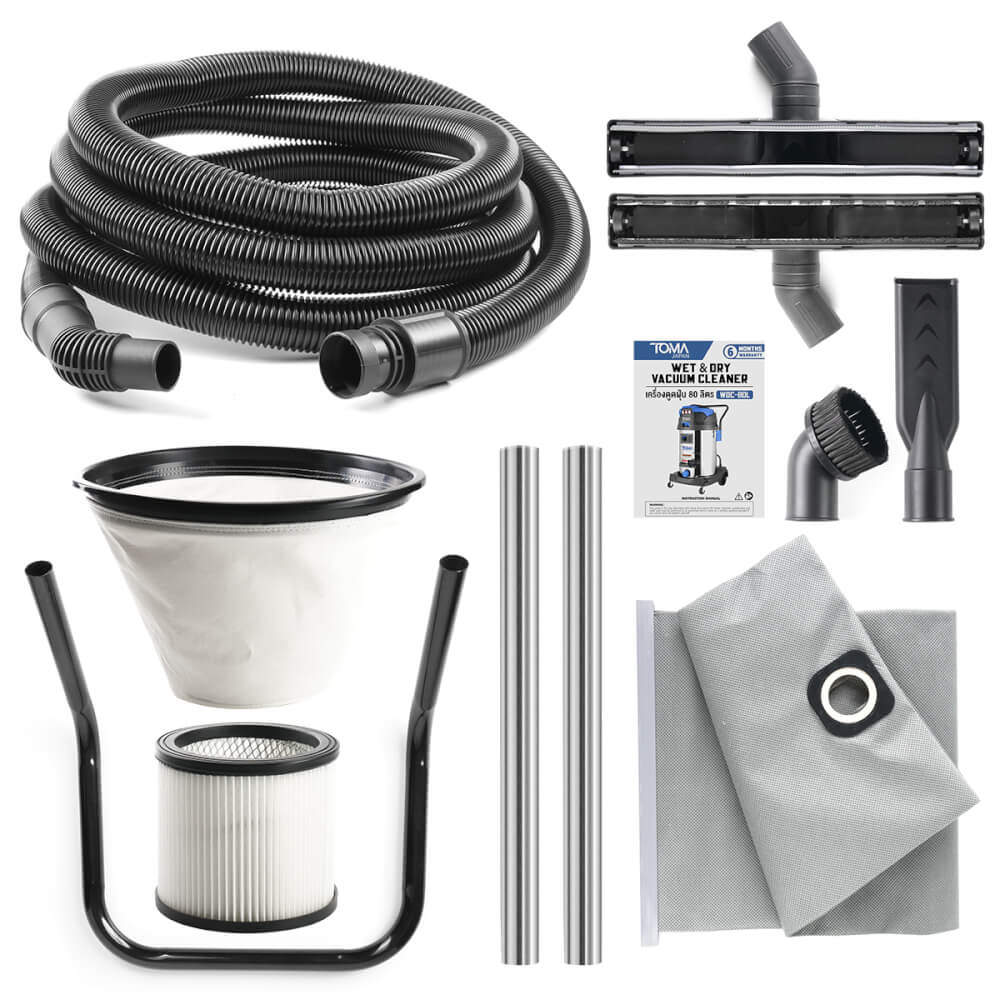 เครื่องดูดฝุ่น TOMA JAPAN รุ่น WDC-80L 80 ลิตร 3,600 วัตต์